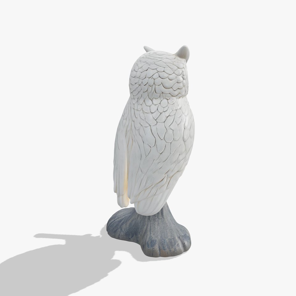 Snowy Owl Sculpture Model Pack